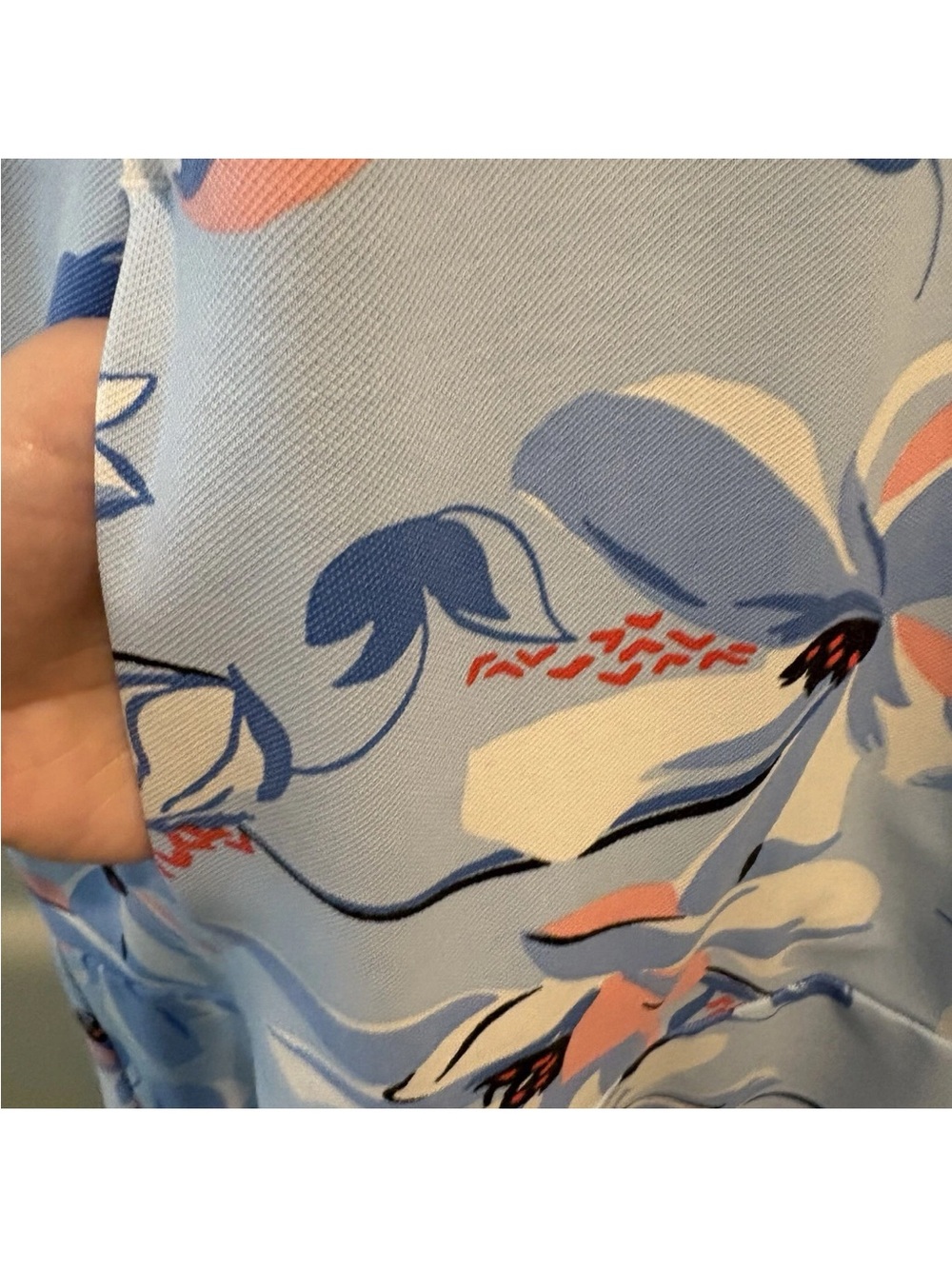 Ralph Lauren Polo Golf Dress Blue Floral Athletic Active Preppy Made In Peru L - Picture 7 of 9